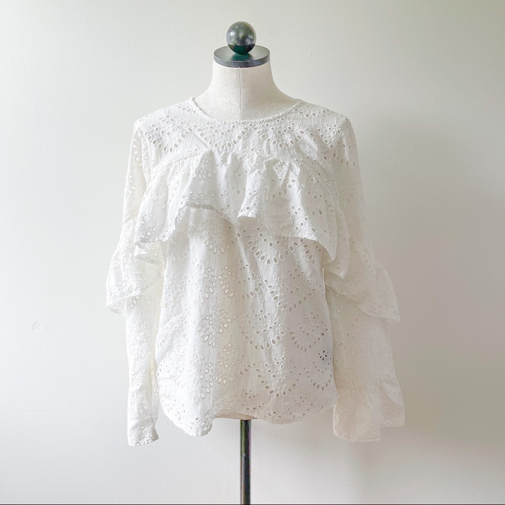 NWT Simply Vera Vera Wang eyelet boho top